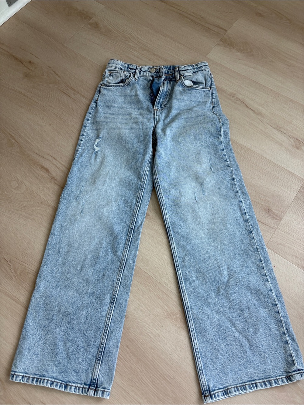 H&M Light Blue Wide-Leg Kids Jeans
